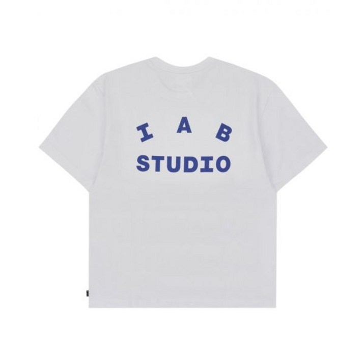 [정품아닐시3배보상] 아이앱 스튜디오 티셔츠 화이트 네이비 - 22FW IAB Studio T-Shirt White Navy - 22FW