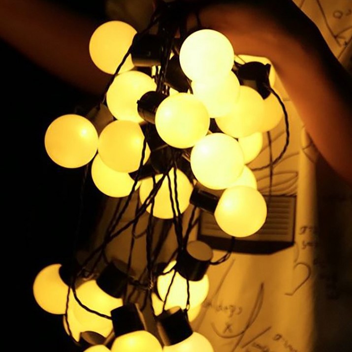 썬더 빅볼 알전구 앵두전구 인테리어 감성캠핑전구 5m, 반투명 웜화이트, 1개