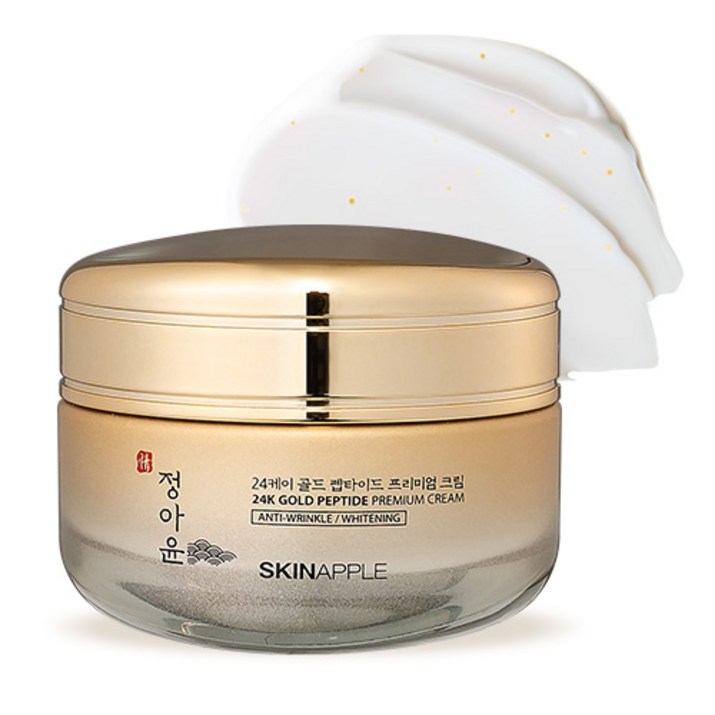 정아윤 24케이 골드 펩타이드 크림  기초 미백 주름 개선 기능성  한방 추출물 함유  기능성 시험 검사 완료, 1개, 50g
