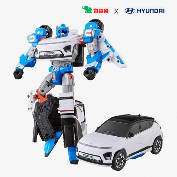 영실업 x Hyundai Tobot 또봇W 현대차 코나EV 변신로봇화이트