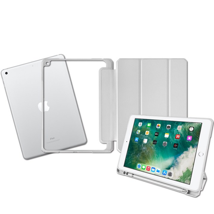 라이노핏 클리어 쉴드 플러스 태블릿 케이스, 라이트 그레이, 1개