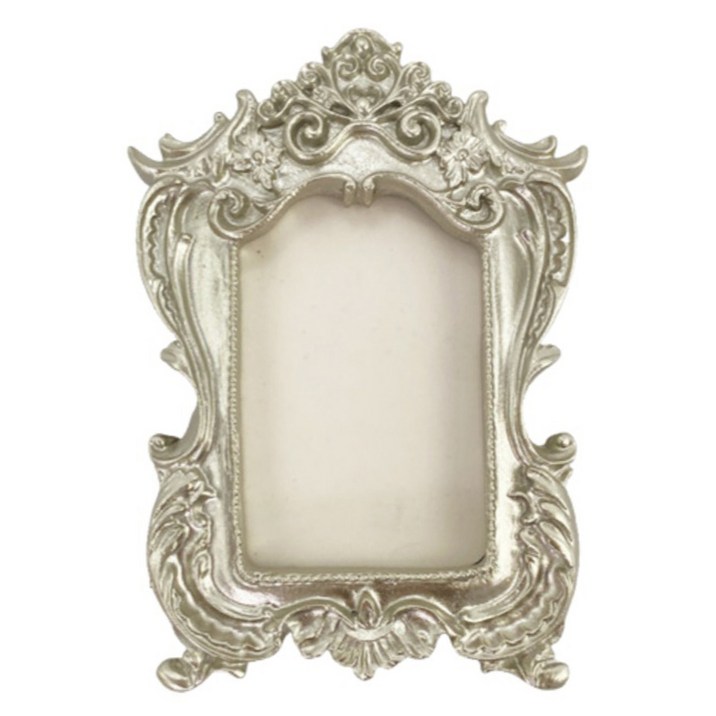바이데 고급스러운 분위기있는 앤틱 5 미니액자, 1개, 실버
