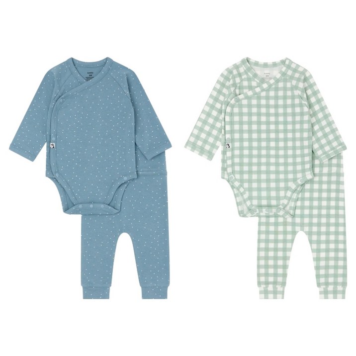 코니 신생아용 밤부 바디수트 & 레깅스 2종 세트