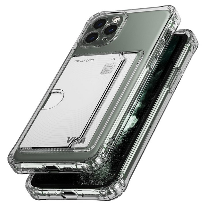 신지모루 갤럭시 아이폰 3장 수납 에어쉴드 카드슬롯 Lite 충격보호 젤리 휴대폰 케이스