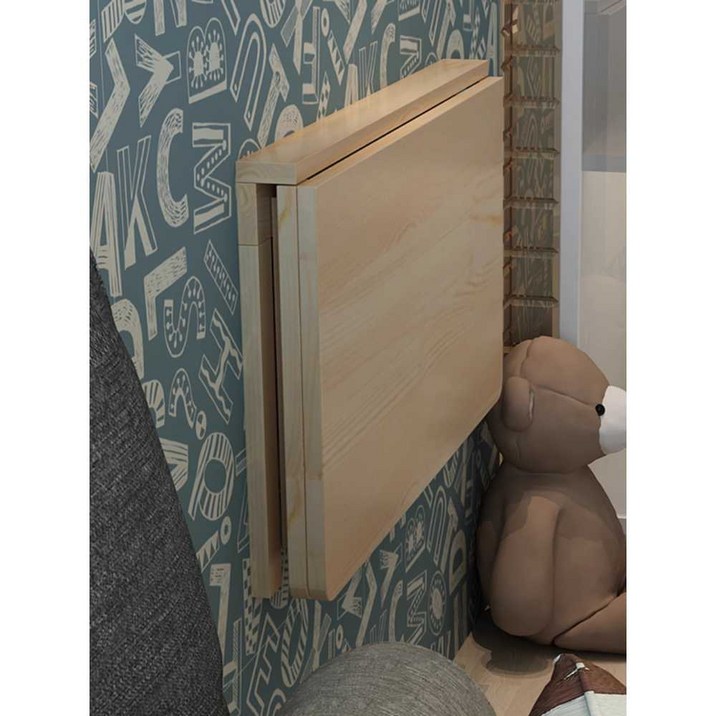 접이식 선반 붙박이 벽걸이 식탁 벽고정 테이블 책상 드레스룸 풀 가구, 2. 60x40 목재 브라켓