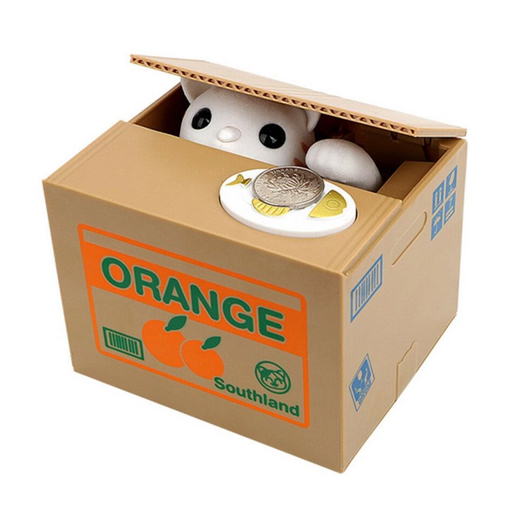고양이 저금통, 오렌지, 1개