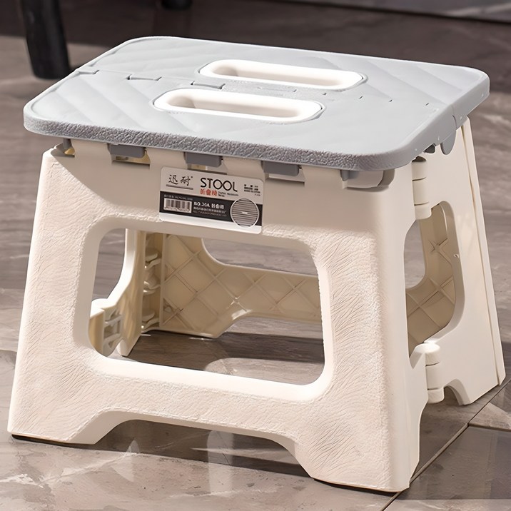 리브리카 휴대용 접이식 간이 보조 폴딩 체어 소, 그레이, 1개