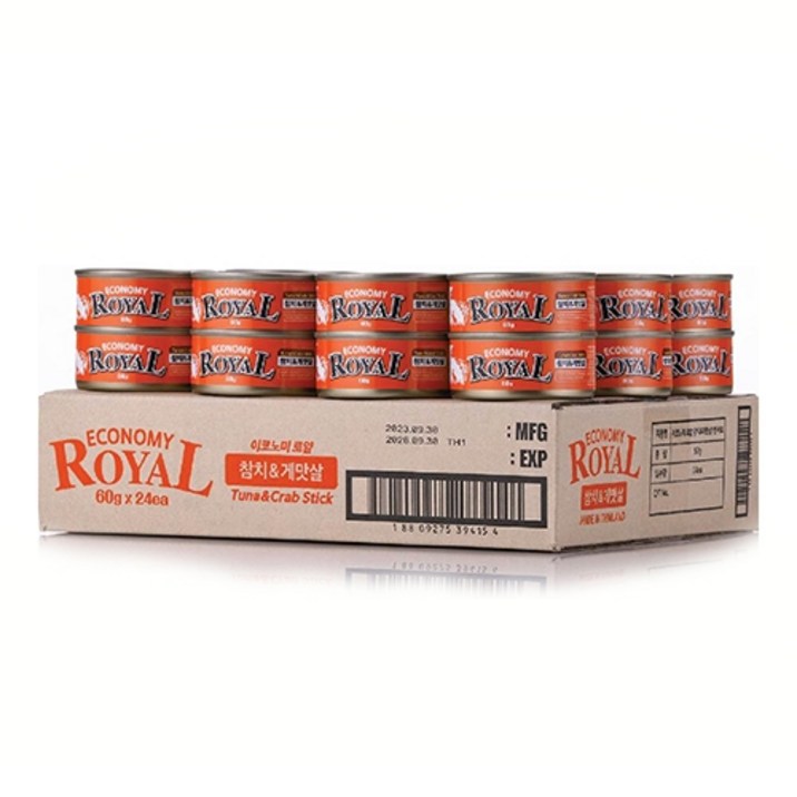 이코노미 로얄 캔 고양이 통조림 간식 캔 (1box/24개입), 60g, 24개, 이코노미