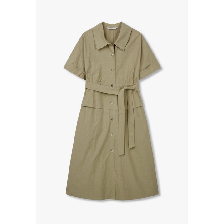 [보브] 볼 버튼 벨티드 셔츠 롱원피스 7154337001 뉴코아일산