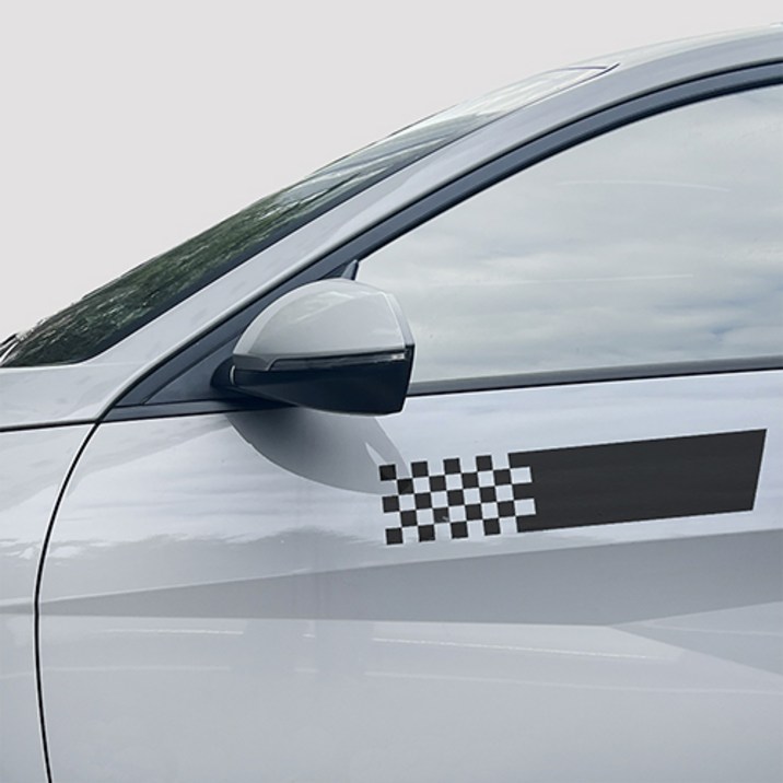 마이웨이카 자동차 흠집 스티커 차량용 스크래치 기스 커버 가림 (2입), 검정색, 2개