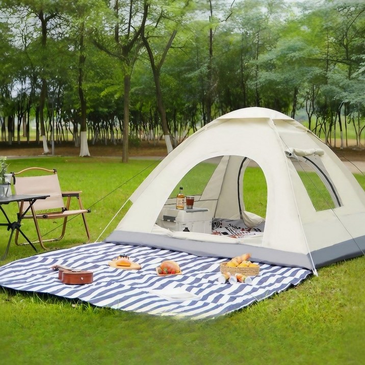 모아캠프 경량 야외용 원터치 텐트, 3-4인용