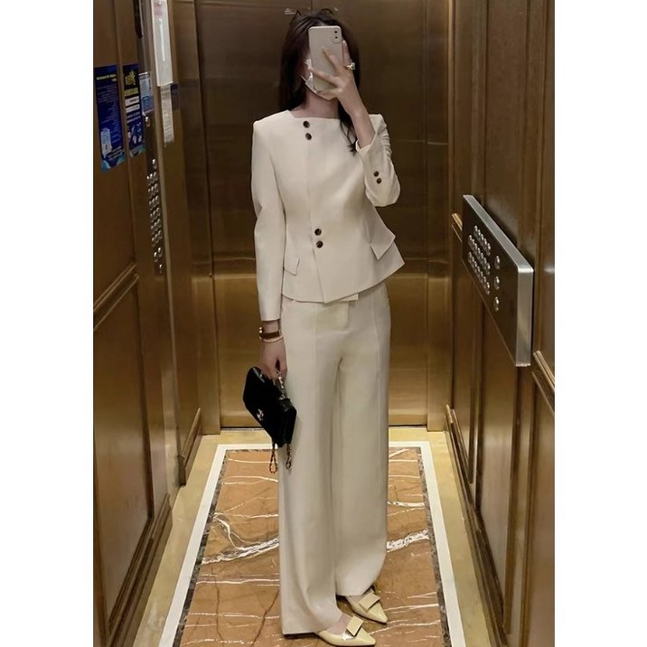 그루밍 grooming 여성 고급 정장 슈트 투피스 일체형 세트