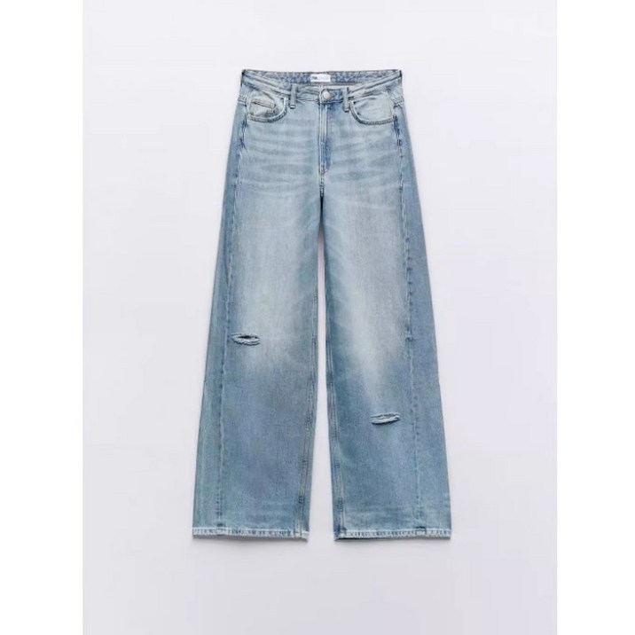 ZARA 여자 신상 와이드핏 청바지 캐주얼 데님팬츠 3Y1007