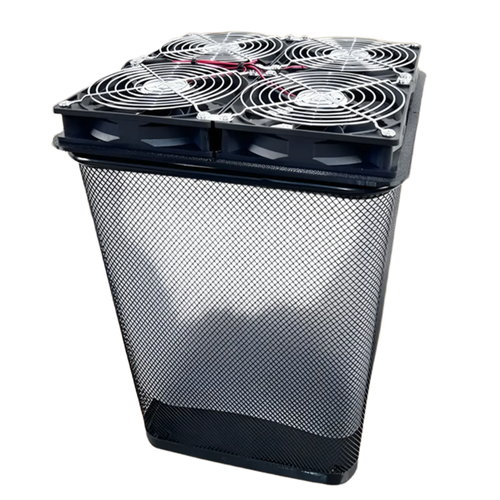 DIY 저소음 털포집기 필터리스 강력 흡입 공기청정기, 1개, 블랙