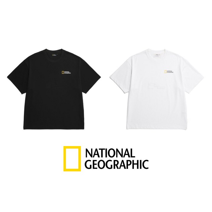 이월상품 특가세일 남여공용 네셔널지오그레픽 수피마 로고 반팔 티셔츠 - 투데이밈