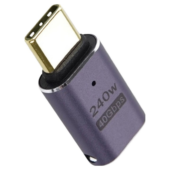 YTEK USB4 Gen3x2 C타입 240W 40Gbps 8K OTG 일자 연장 MF 젠더