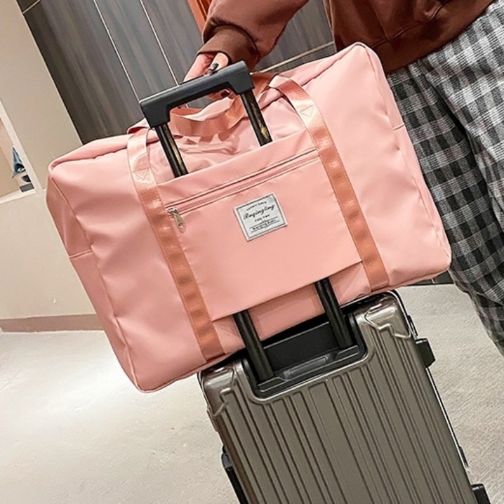 몽땅겟 접이식 여행용 보스턴백 캐리어 결합 보조가방