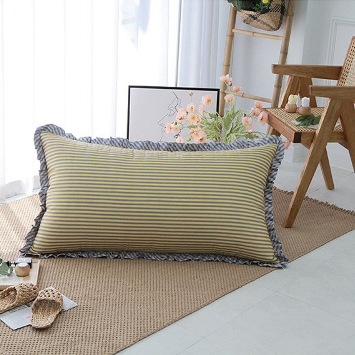 단잠 100순면 대형등쿠션 등받이쿠션 헤드쿠션 프릴등쿠션솜포함라라