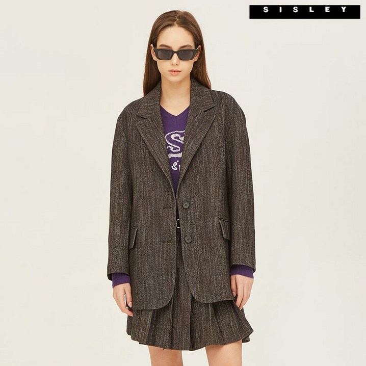 시슬리 아벨 싱글 자켓 SAJK37261 BK