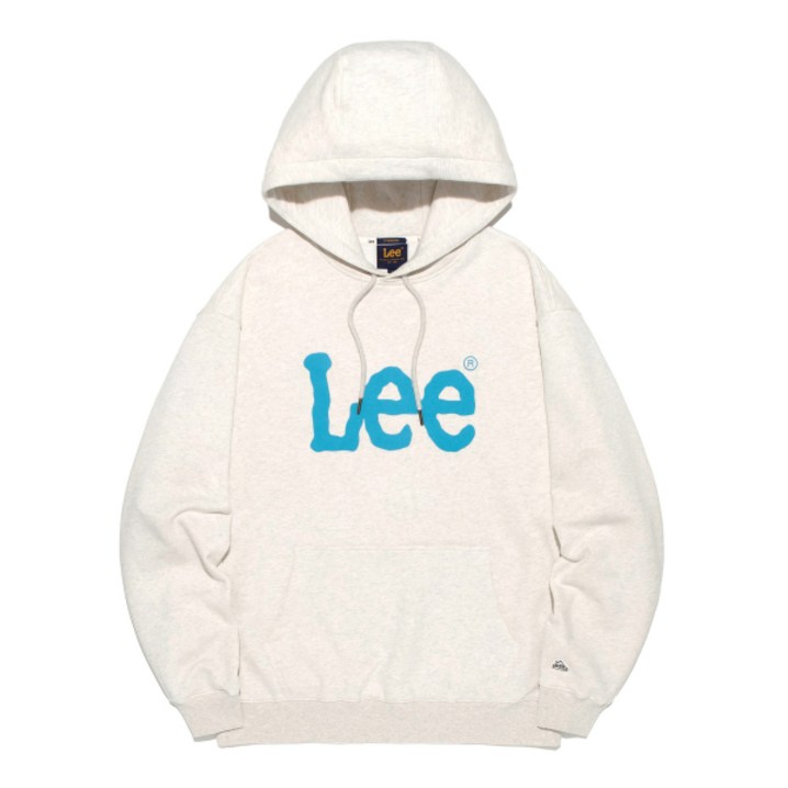 LEE 빅 트위치 로고 후드 오트밀 트레이닝복 후드티 편안한 착용감 데일리 룩