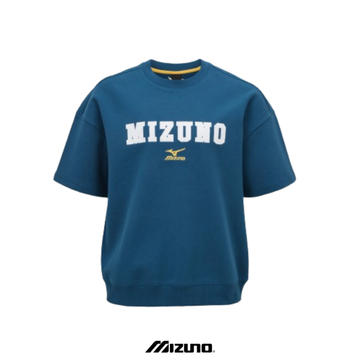 국내배송 미즈노 HALF SLEEVE SWEAT MTM 다크그린 캐주얼 남녀공용 맨투맨