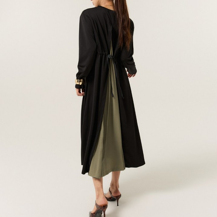 노엘 뒷리본 레이어드 원피스