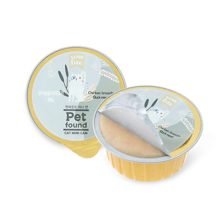 펫파운드 캣 미니캔 연어닭고기참돔50g x24개세트1box, 50g, 24개