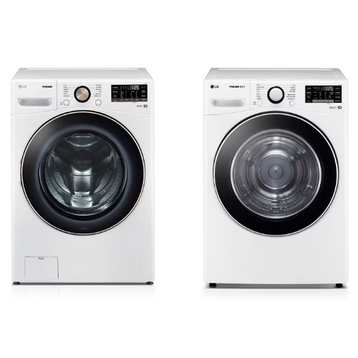 LG전자 트롬 드럼세탁기 F21WDLP +건조기 RH19WTWN 21kg+19kg 방문설치