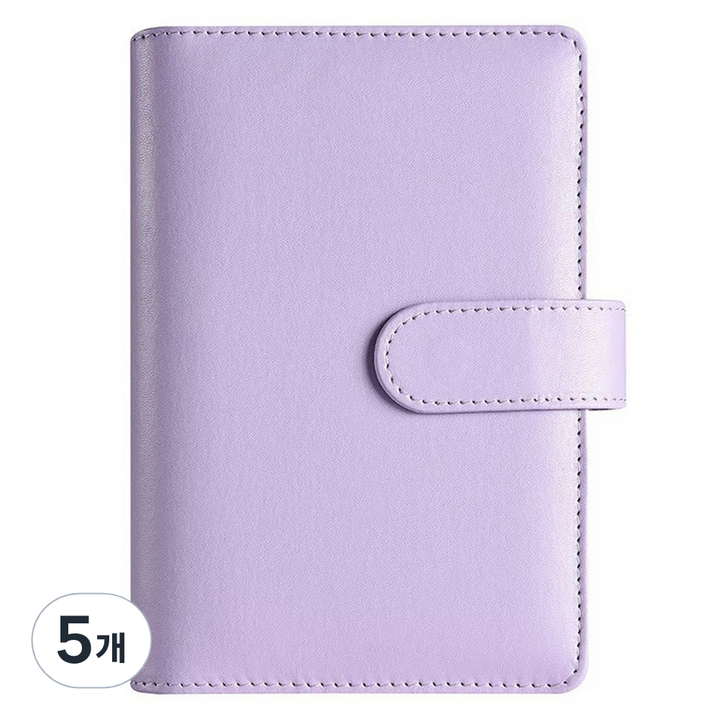 마다꾸미 현금 챌린지 다이어리 A6 바인더 6공, 퍼플, 5개