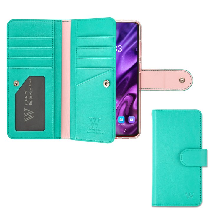 에스엠모바일 블론드컬렉션 수제 카드지갑 다이어리 휴대폰 케이스 + 핸드스트랩