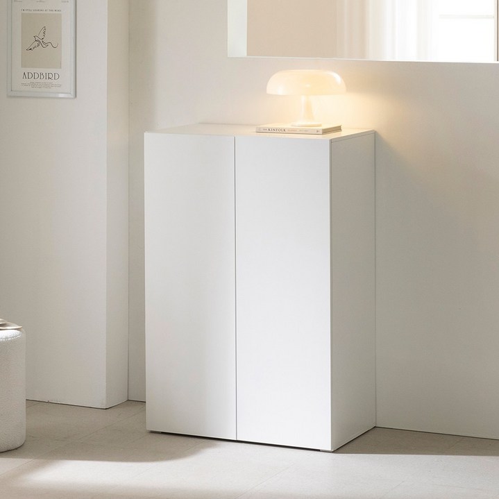 라자가구 밀크 E0 낮은 옷장 800, 화이트