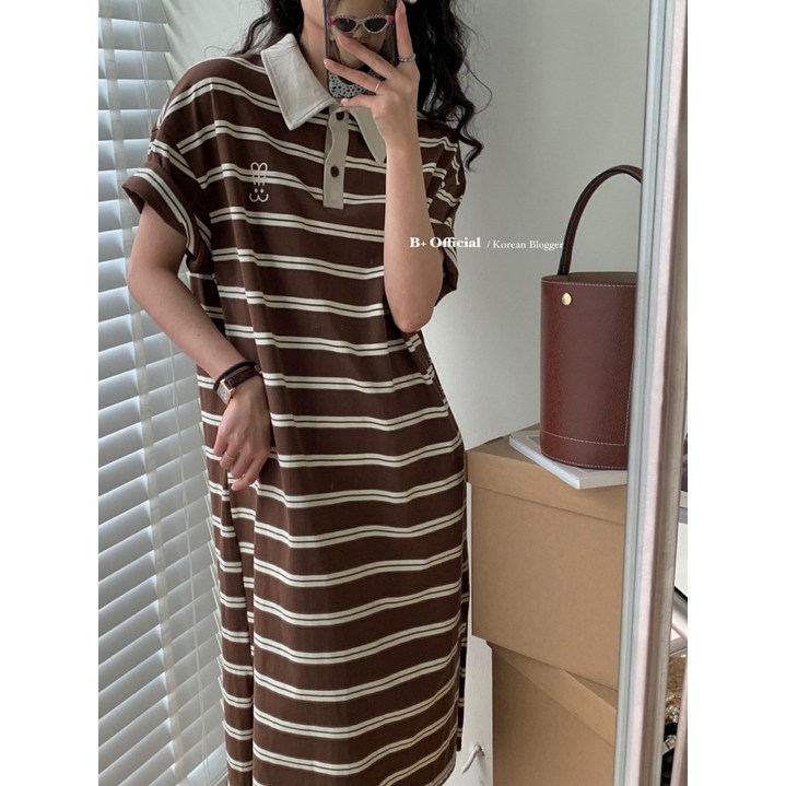 해염 아이스크림 크림 상큼 물결 자카드 터틀 니트 원피스