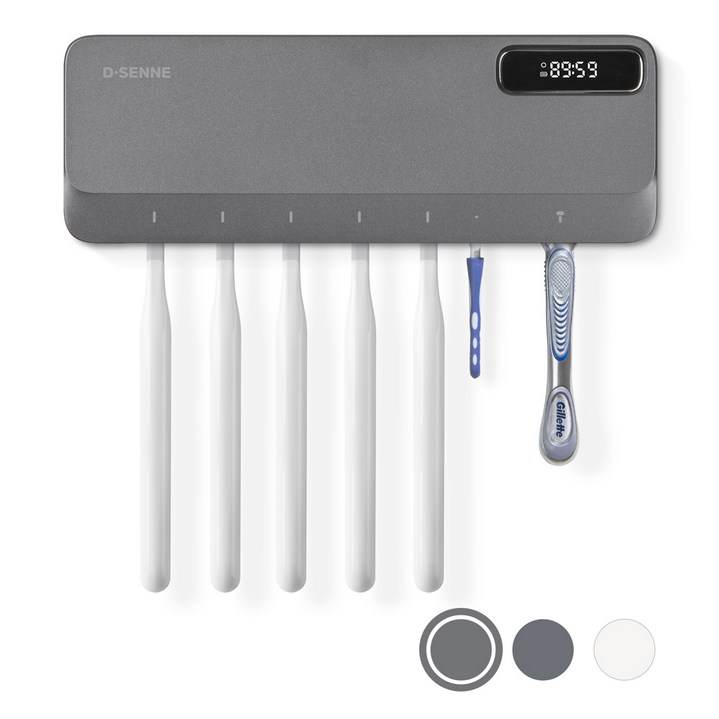 디센느 UVC 온열 건조 칫솔 살균기 거치대, 내츄럴티타늄