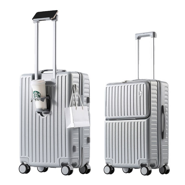 [3년AS] 프론트 오픈 하드 캐리어 다기능 여행가방 남녀공용