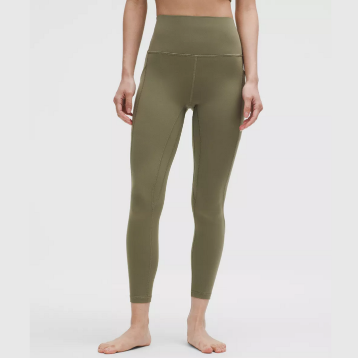 룰루레몬 얼라인 하이라이즈 크롭 위드 포켓 24인치 아시아핏 여성 레깅스 요가복 필라테스 러닝 조깅 헬스 팬츠 운동복