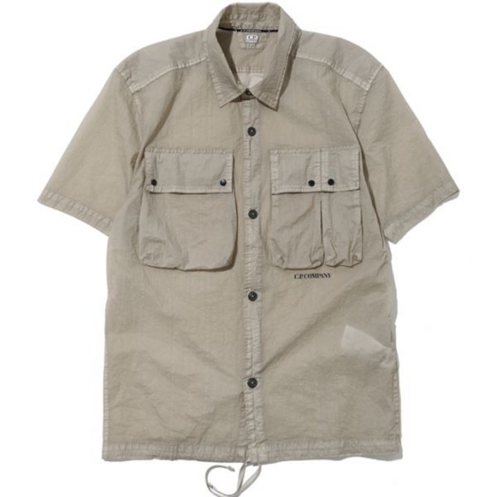 공식정품 CP컴퍼니 반팔티 CP COMPANY Light Microweave Laminated Shirt 14CMSH284A 006506G 330 마이크로위브 레터링 로고