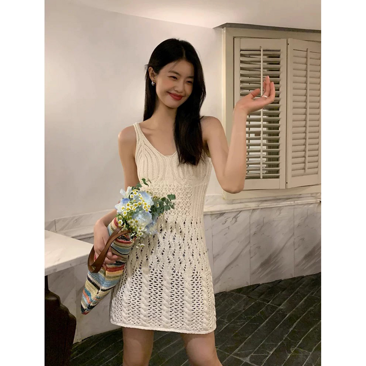 루메코23 슬림 뜨개 미니 니트원피스 J89