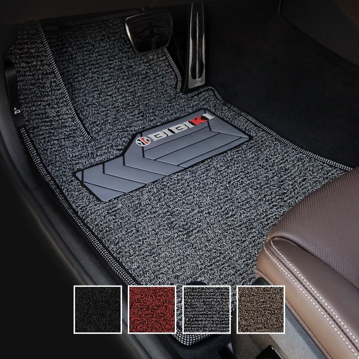 비비키 확장형 발판 자동차 코일매트 올뉴 투싼 IX NX4, 블랙, 올뉴투싼 2열고정홀있음 2015~2020, 현대