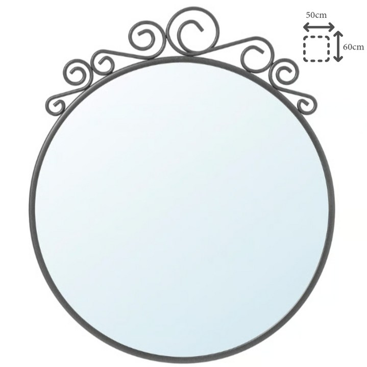 이케아 벽걸이 거울 스틸 테두리 장식 50x60 에크네