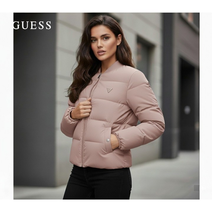 [정품] 게스 여성 경량 오리털 다운 재킷 GD25 - 원마일룩 데일리 따뜻한 필수 패딩