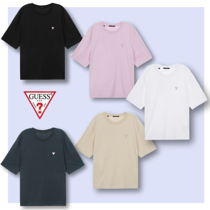 (백화점정품) 게스 남성 여성 반팔 오버핏 티셔츠 S-XL, FF