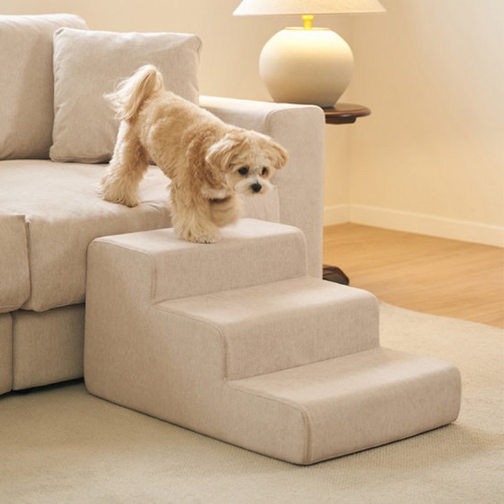 삼익가구 베이직 와이드 논슬립 펫스텝 3단 강아지 계단