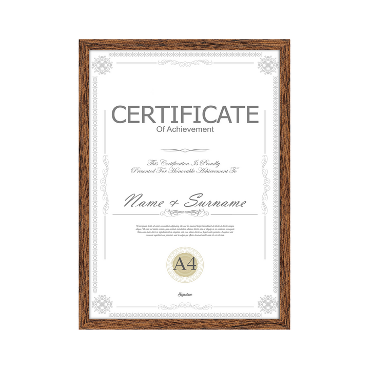 olivet 내추럴 우드 인테리어 액자 벽걸이 탁상용 겸용 무타공 사진틀 A4