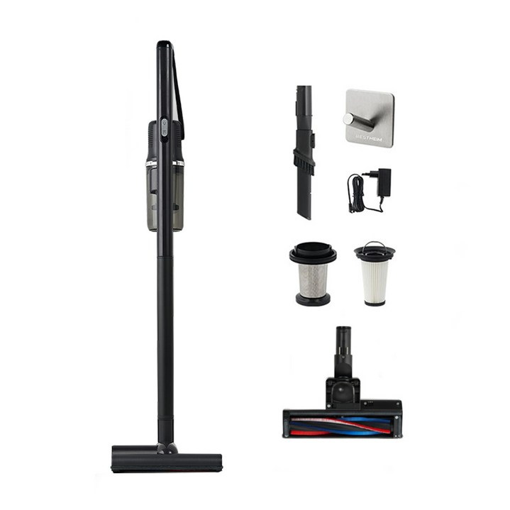 베스트하임 브리넥스 BLDC 듀얼모터 초경량 진공 무선 청소기, ESR-TPV08, 다크그레이