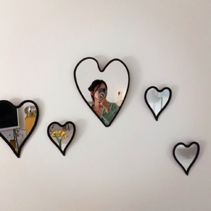 매장꾸미기 하트 아크릴 인테리어 포토존 거울 4ize