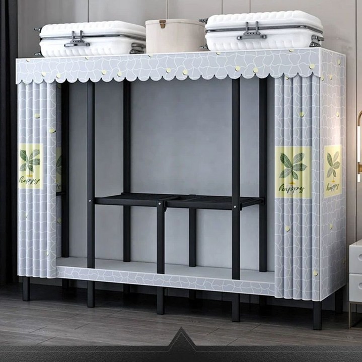 접이식 조립식 철제 옷장 드레스룸 행거 200cm 시스템