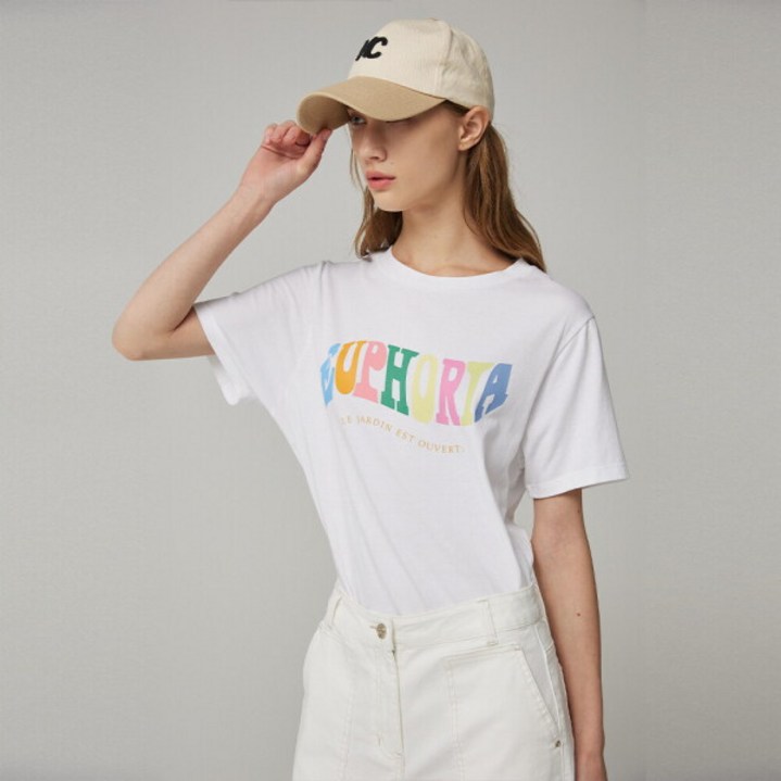 [나이스클랍(신상)] 나이스클랍 백슬릿 레터링 티셔츠 N232PWT421
