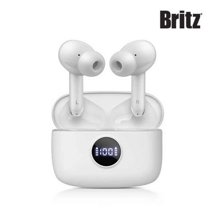 [브리츠코리아] 무선충전 디스플레이 블루투스V5.3 무선이어폰 BZ-AW10