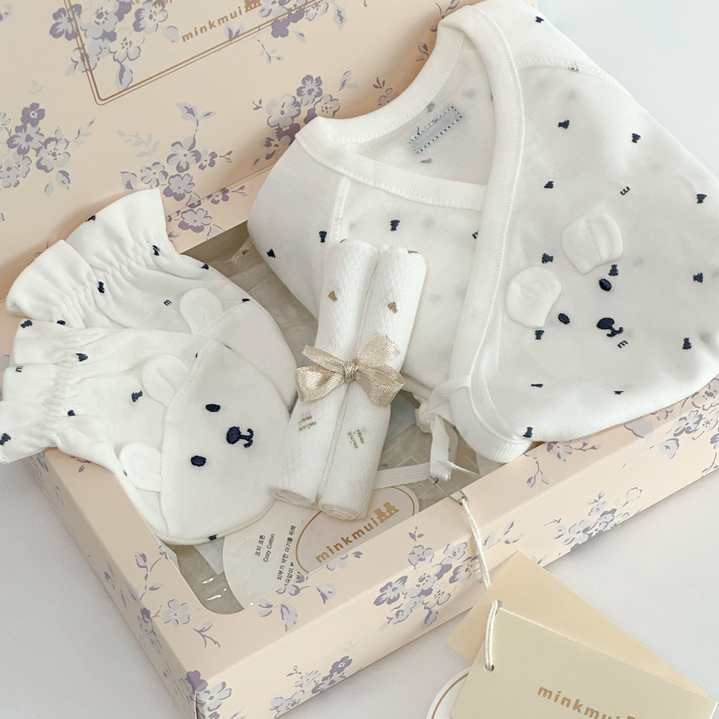 [밍크뮤] 신생아 배냇저고리 손싸개 출산선물세트