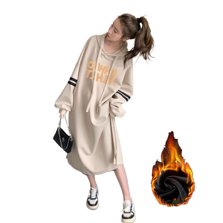 기모 빅 사이즈  따뜻한 원피스 여성 긴팔 데일리룩 일자형 원피스 뉴타임즈 1230YD22M